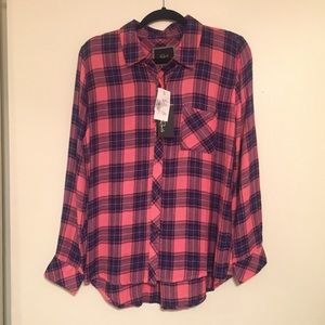 NWT Pink/Blue Flannel